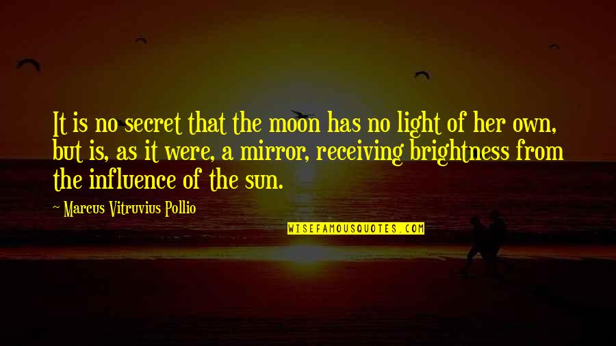 Allahs Forgiveness Quotes By Marcus Vitruvius Pollio: It is no secret that the moon has