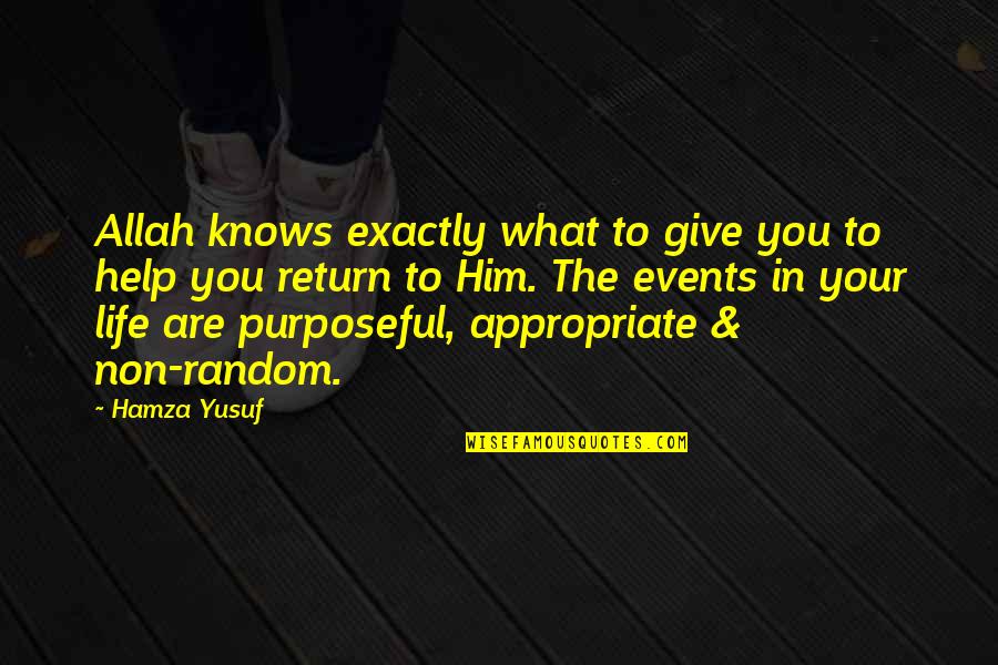 Allah's Help Quotes By Hamza Yusuf: Allah knows exactly what to give you to Allah's Help Quotes By Hamza Yusuf: Allah knows exactly what to give you to