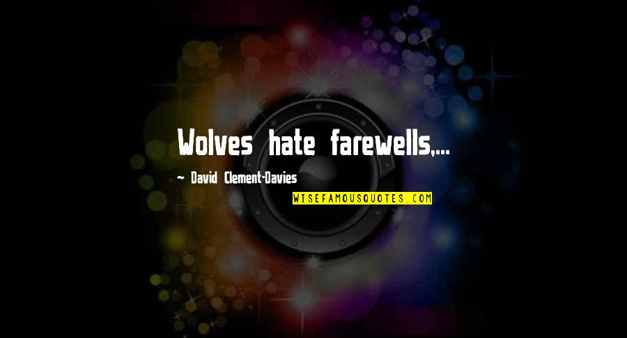 Allceremony Quotes By David Clement-Davies: Wolves hate farewells,...
