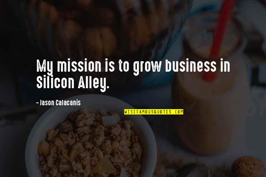 Alley Quotes By Jason Calacanis: My mission is to grow business in Silicon