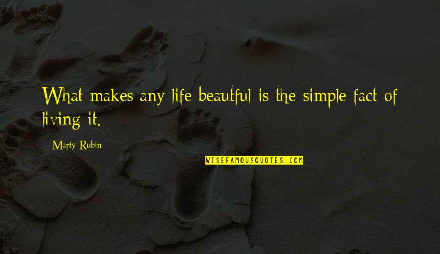 Allianz Insurance Quotes By Marty Rubin: What makes any life beautful is the simple