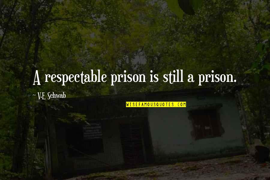 Alligators Eyes Quotes By V.E Schwab: A respectable prison is still a prison.