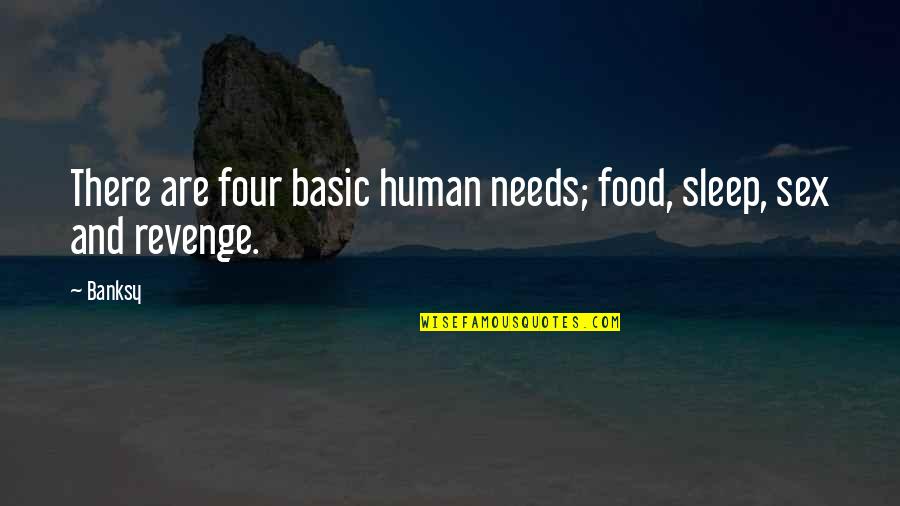 Allocated Bourbon Quotes By Banksy: There are four basic human needs; food, sleep,