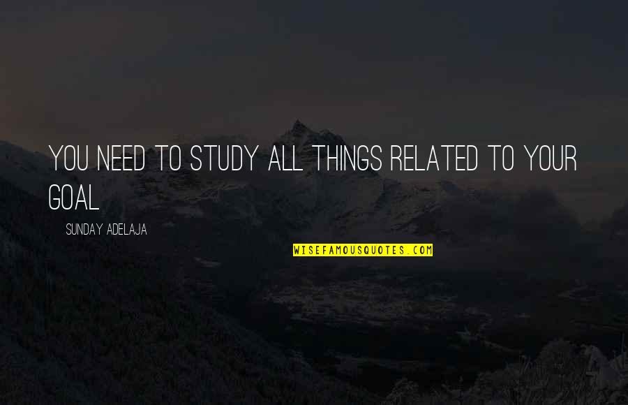 Allochrony Quotes By Sunday Adelaja: You need to study all things related to