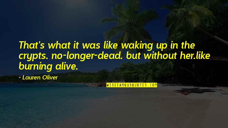 Allodial American Quotes By Lauren Oliver: That's what it was like waking up in Allodial American Quotes By Lauren Oliver: That's what it was like waking up in