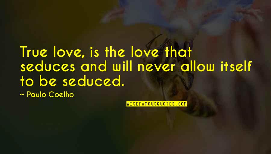 Allow Love Quotes By Paulo Coelho: True love, is the love that seduces and