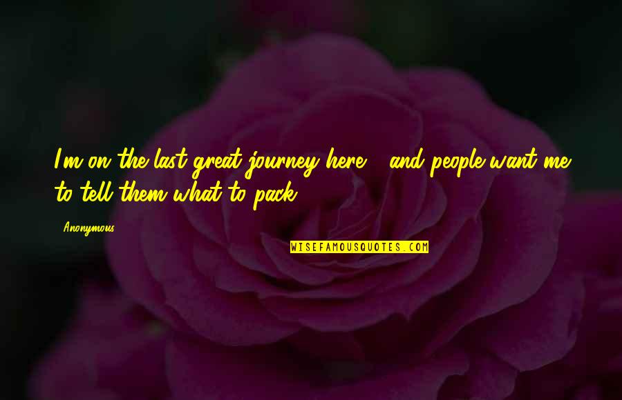 Allowing Yourself To Be Hurt Quotes By Anonymous: I'm on the last great journey here -