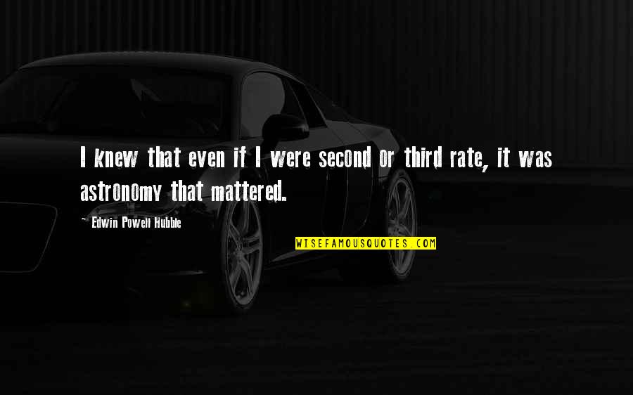 Allstate New Quote Quotes By Edwin Powell Hubble: I knew that even if I were second Allstate New Quote Quotes By Edwin Powell Hubble: I knew that even if I were second