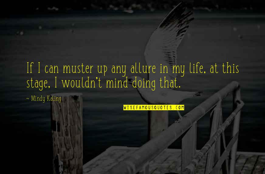 Allure Quotes By Mindy Kaling: If I can muster up any allure in