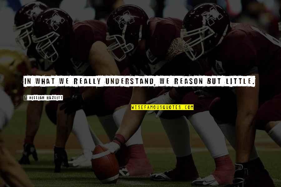 Allwright Insurance Quotes By William Hazlitt: In what we really understand, we reason but Allwright Insurance Quotes By William Hazlitt: In what we really understand, we reason but