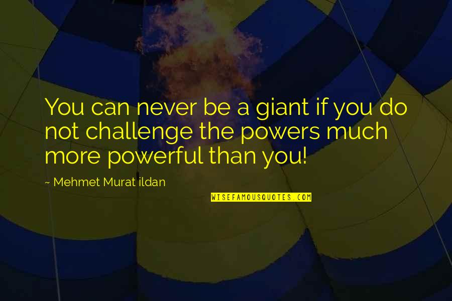 Almann Llc Quotes By Mehmet Murat Ildan: You can never be a giant if you