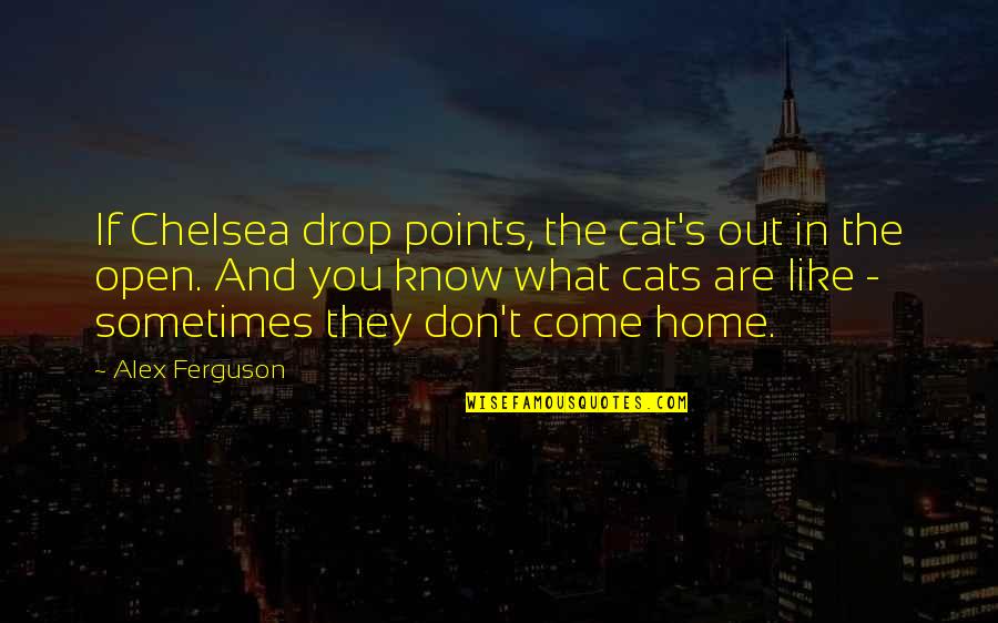 Almir's Quotes By Alex Ferguson: If Chelsea drop points, the cat's out in