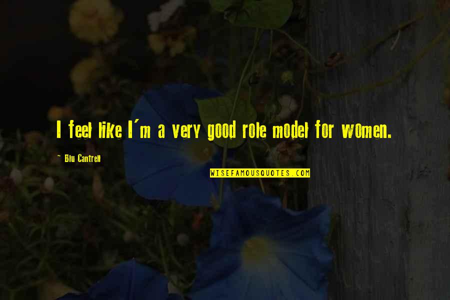 Almohadas Para Quotes By Blu Cantrell: I feel like I'm a very good role Almohadas Para Quotes By Blu Cantrell: I feel like I'm a very good role
