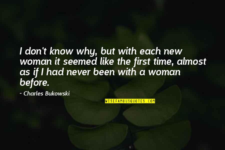 Almost Time Quotes By Charles Bukowski: I don't know why, but with each new