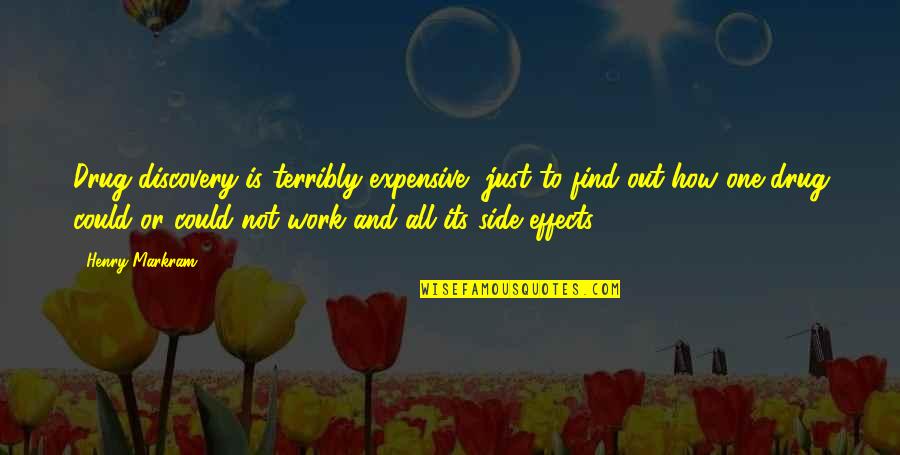 Almost Winning Quotes By Henry Markram: Drug discovery is terribly expensive, just to find Almost Winning Quotes By Henry Markram: Drug discovery is terribly expensive, just to find