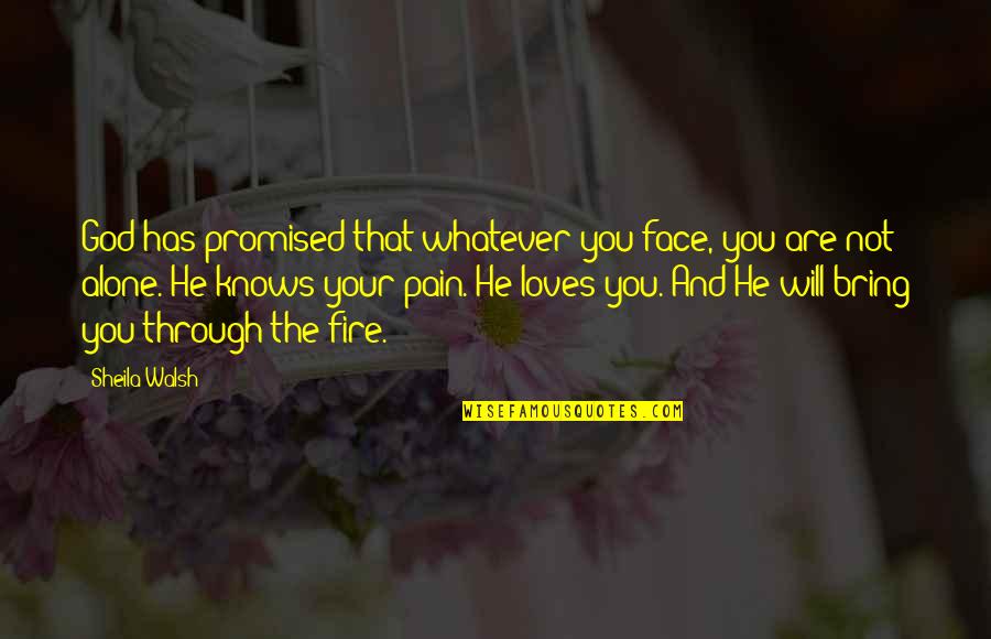 Alone And Pain Quotes By Sheila Walsh: God has promised that whatever you face, you Alone And Pain Quotes By Sheila Walsh: God has promised that whatever you face, you