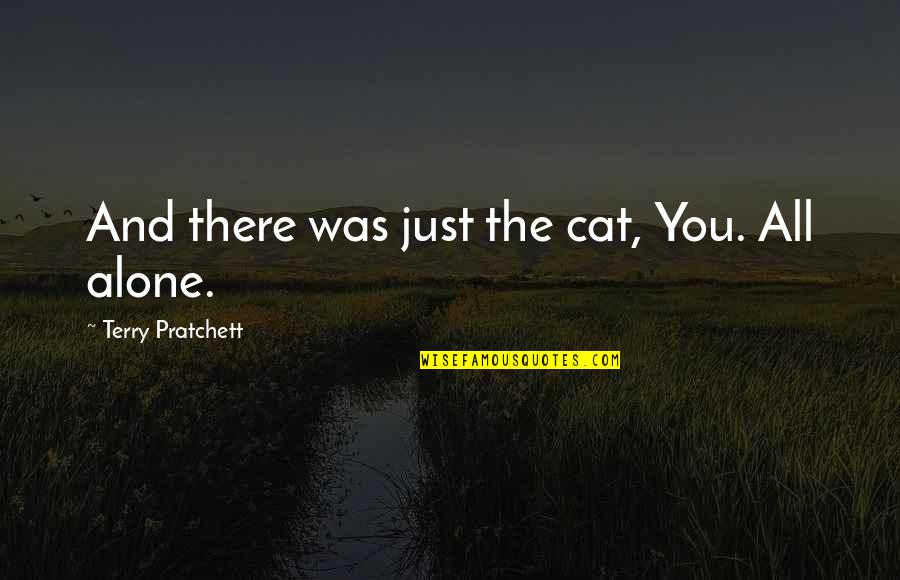 Alone Cat Quotes By Terry Pratchett: And there was just the cat, You. All
