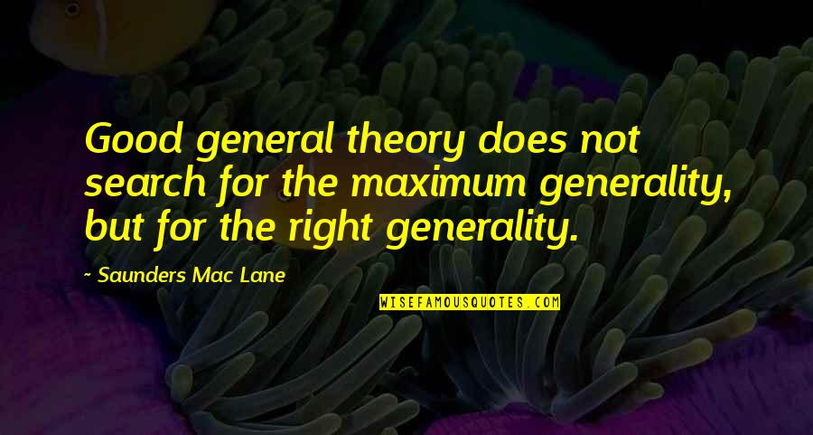 Alone On Christmas Quotes By Saunders Mac Lane: Good general theory does not search for the Alone On Christmas Quotes By Saunders Mac Lane: Good general theory does not search for the