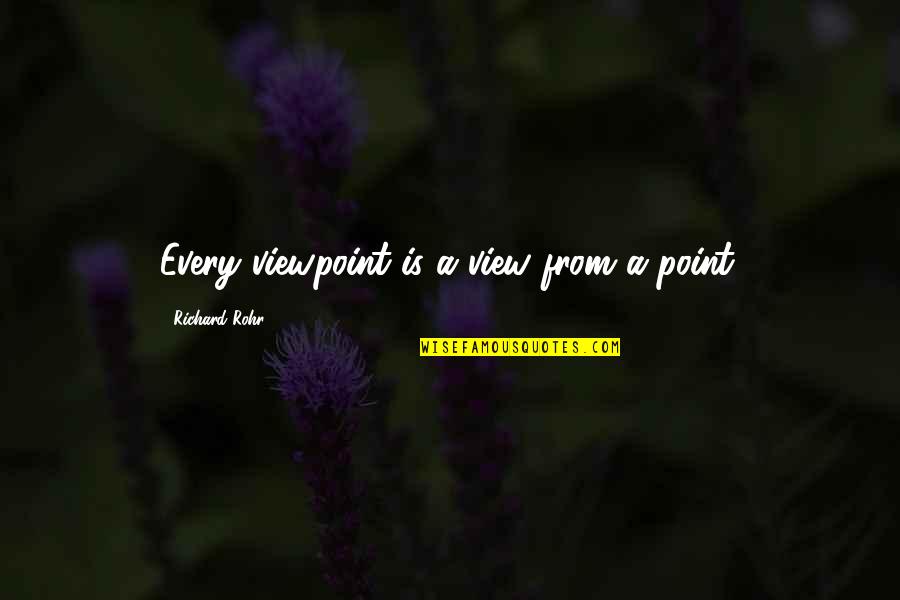 Alone Quote Quotes By Richard Rohr: Every viewpoint is a view from a point. Alone Quote Quotes By Richard Rohr: Every viewpoint is a view from a point.