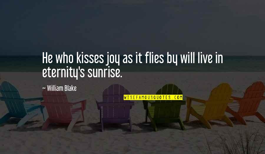 Alone Wilderness Quotes By William Blake: He who kisses joy as it flies by