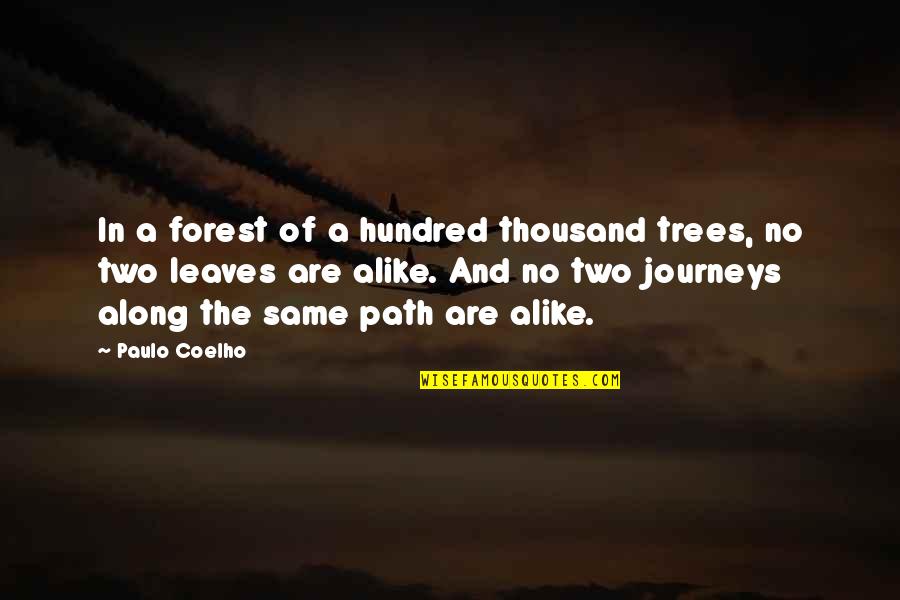 Along The Path Quotes By Paulo Coelho: In a forest of a hundred thousand trees,