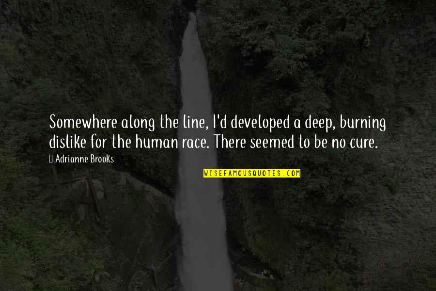 Along The Quotes By Adrianne Brooks: Somewhere along the line, I'd developed a deep, Along The Quotes By Adrianne Brooks: Somewhere along the line, I'd developed a deep,