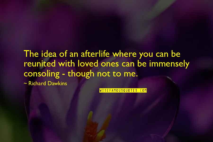 Aloofe Quotes By Richard Dawkins: The idea of an afterlife where you can