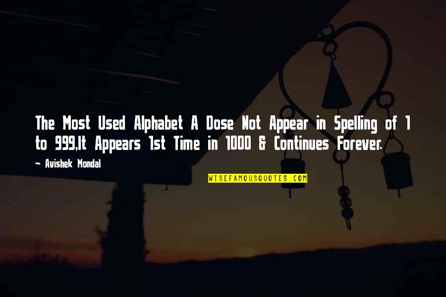 Alphabet Quotes By Avishek Mondal: The Most Used Alphabet A Dose Not Appear