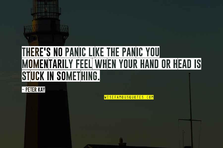 Alphabetising Quotes By Peter Kay: There's no panic like the panic you momentarily