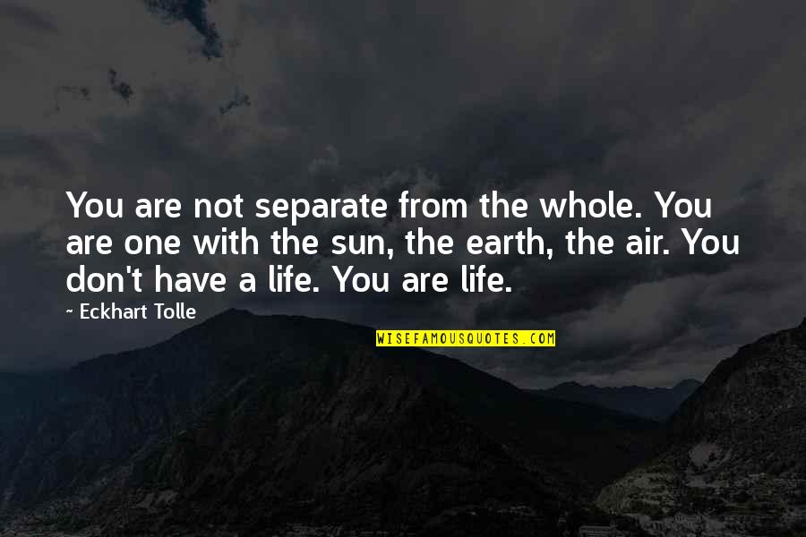 Alps Mountain Quotes By Eckhart Tolle: You are not separate from the whole. You