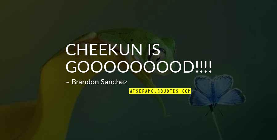Alquimia Espiritual Quotes By Brandon Sanchez: CHEEKUN IS GOOOOOOOOD!!!!