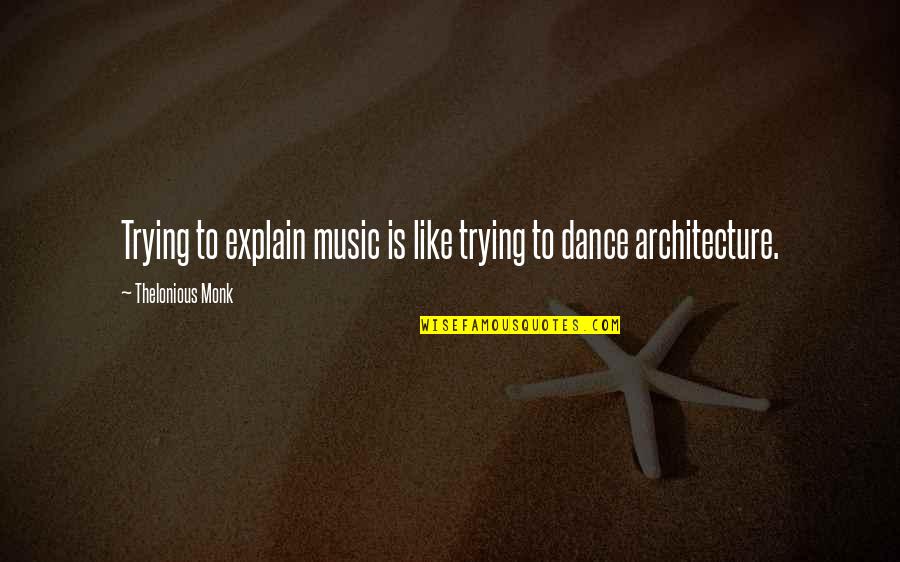 Alraune Etrian Quotes By Thelonious Monk: Trying to explain music is like trying to
