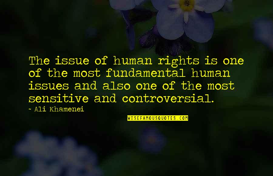 Also Human Quotes By Ali Khamenei: The issue of human rights is one of Also Human Quotes By Ali Khamenei: The issue of human rights is one of