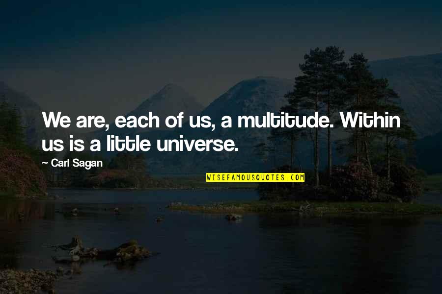 Alsogaray Quotes By Carl Sagan: We are, each of us, a multitude. Within