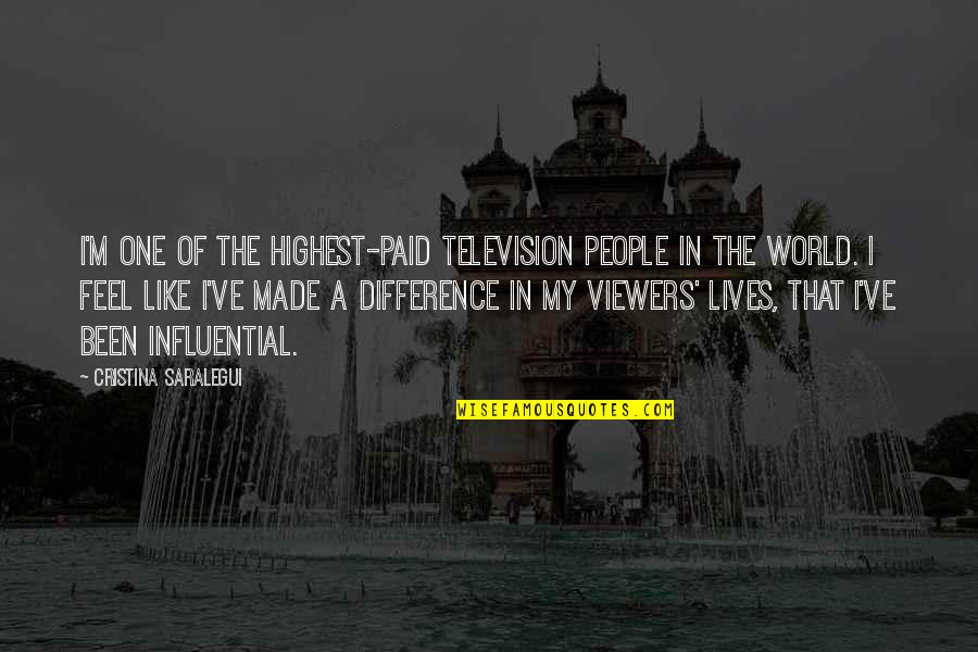Altairs Weapons Quotes By Cristina Saralegui: I'm one of the highest-paid television people in Altairs Weapons Quotes By Cristina Saralegui: I'm one of the highest-paid television people in