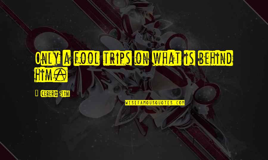 Altered Book Quotes By Iceberg Slim: Only a fool trips on what is behind Altered Book Quotes By Iceberg Slim: Only a fool trips on what is behind