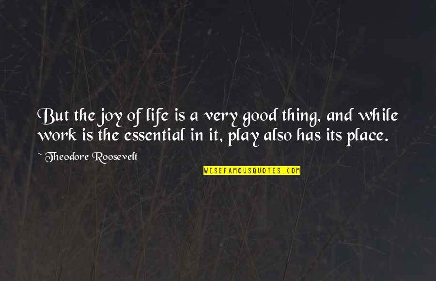 Alternation Toys Quotes By Theodore Roosevelt: But the joy of life is a very