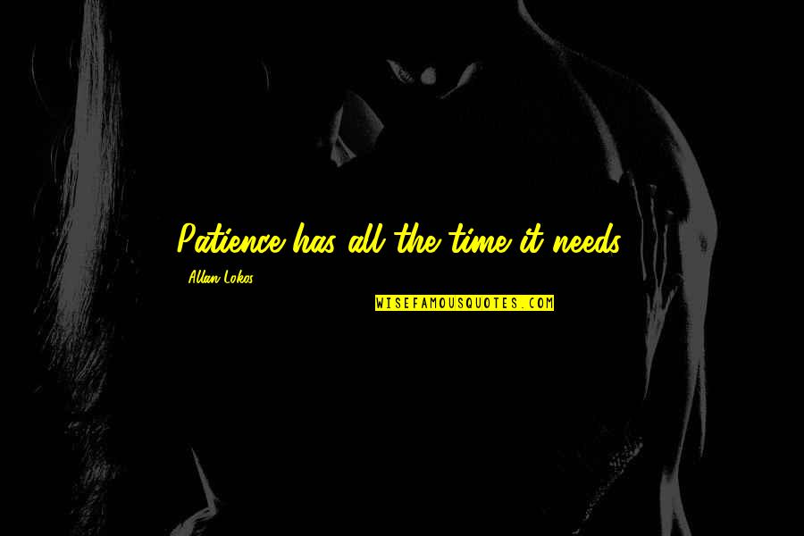 Altimeter Quotes By Allan Lokos: Patience has all the time it needs. Altimeter Quotes By Allan Lokos: Patience has all the time it needs.