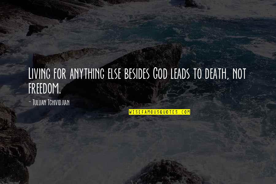 Altiparmakov Quotes By Tullian Tchividjian: Living for anything else besides God leads to