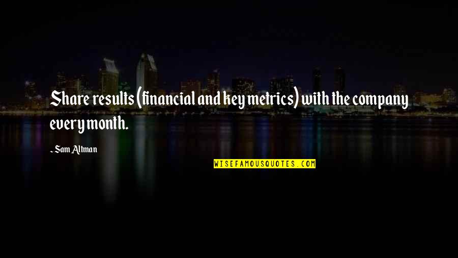 Altman Quotes By Sam Altman: Share results (financial and key metrics) with the