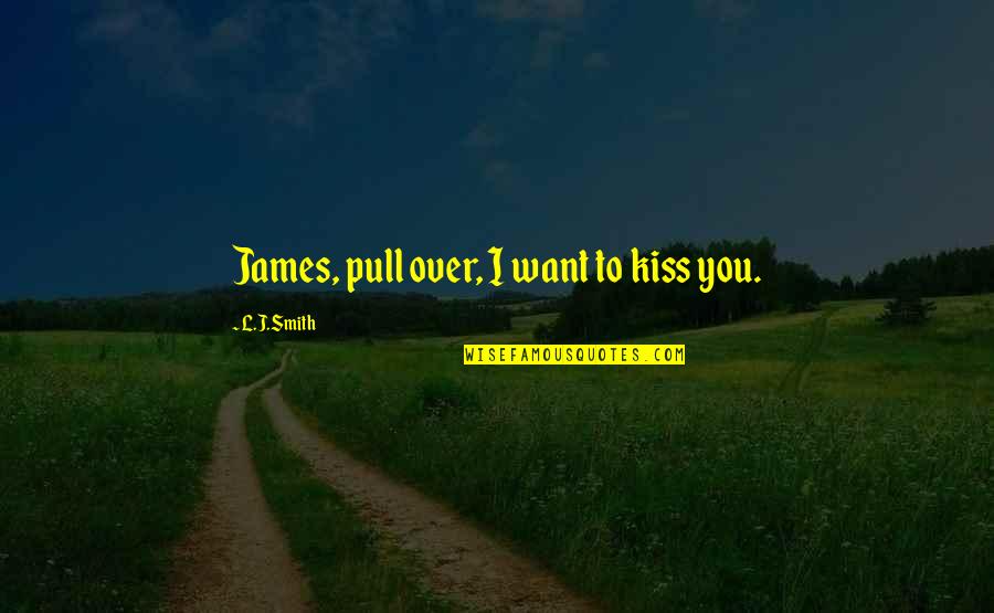 Alton Devir Quotes By L.J.Smith: James, pull over, I want to kiss you.