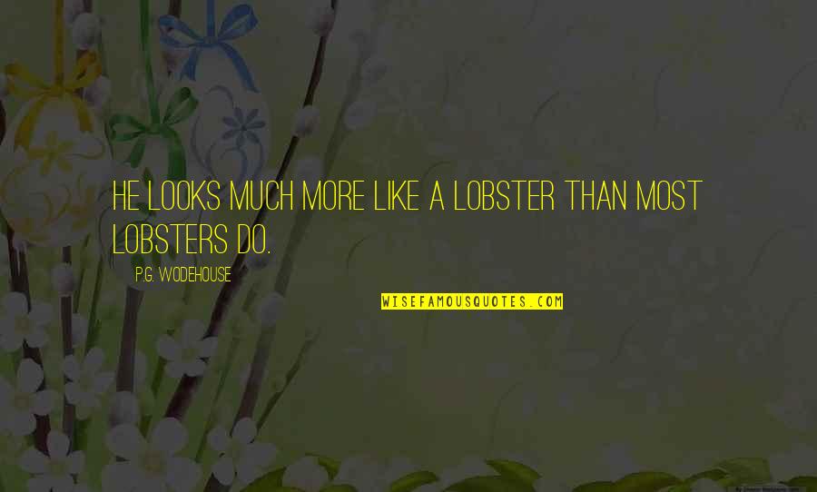 Altun Shan Quotes By P.G. Wodehouse: He looks much more like a lobster than Altun Shan Quotes By P.G. Wodehouse: He looks much more like a lobster than