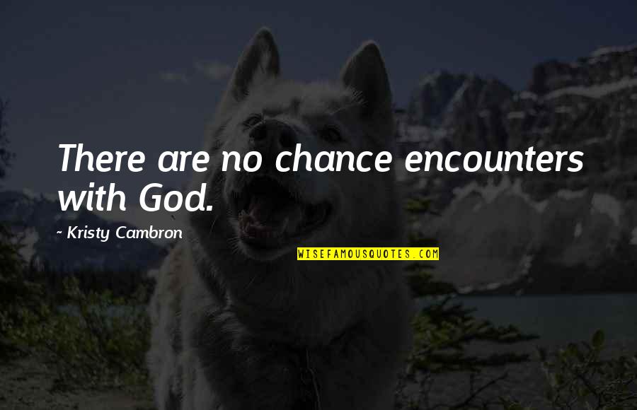 Aluminium Window Quotes By Kristy Cambron: There are no chance encounters with God.