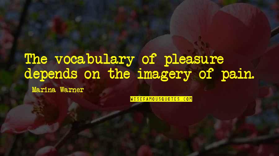 Alumni Reunions Quotes By Marina Warner: The vocabulary of pleasure depends on the imagery
