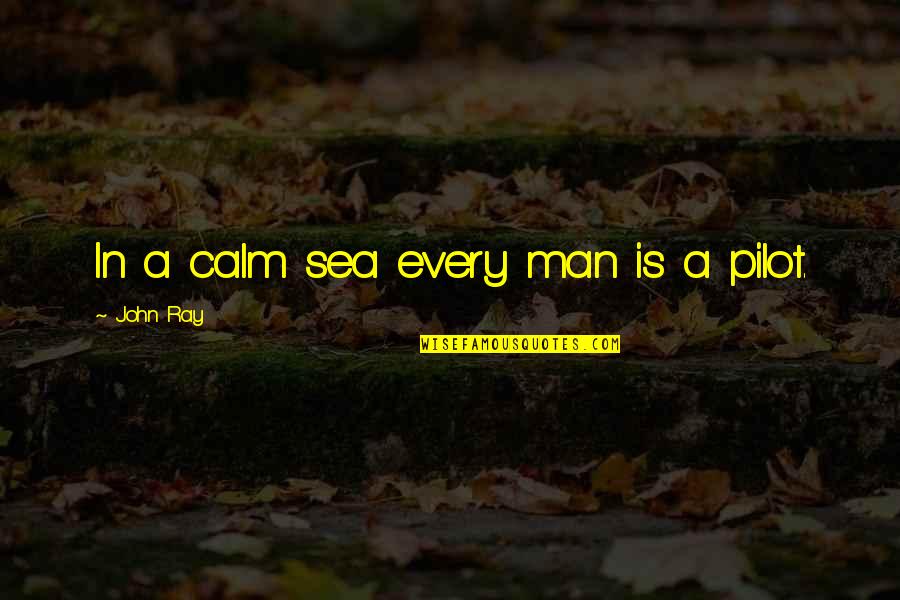 Alvar Quotes By John Ray: In a calm sea every man is a