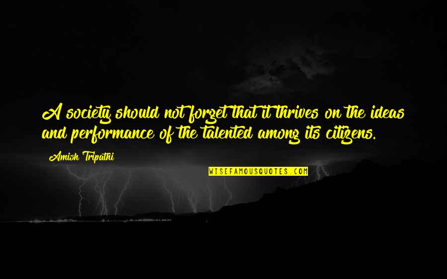 Alvaros Fontana Quotes By Amish Tripathi: A society should not forget that it thrives