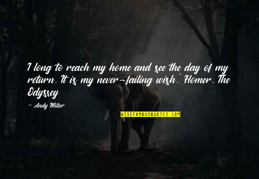 Always Being A Second Choice Quotes By Andy Miller: I long to reach my home and see