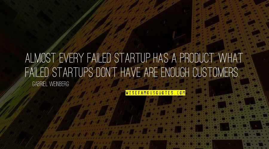 Always Being Judged Quotes By Gabriel Weinberg: Almost every failed startup has a product. What Always Being Judged Quotes By Gabriel Weinberg: Almost every failed startup has a product. What
