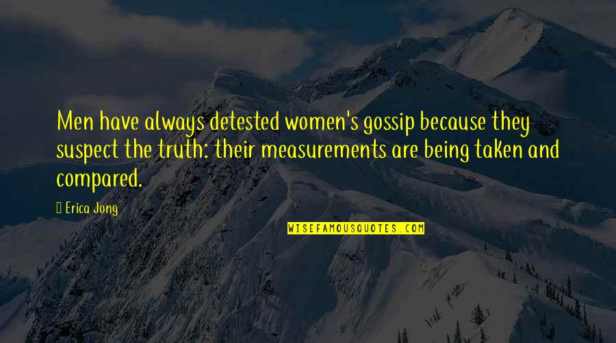 Always Being There For Your Ex Quotes By Erica Jong: Men have always detested women's gossip because they Always Being There For Your Ex Quotes By Erica Jong: Men have always detested women's gossip because they