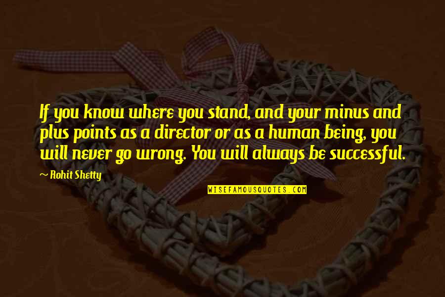 Always Being Wrong Quotes By Rohit Shetty: If you know where you stand, and your